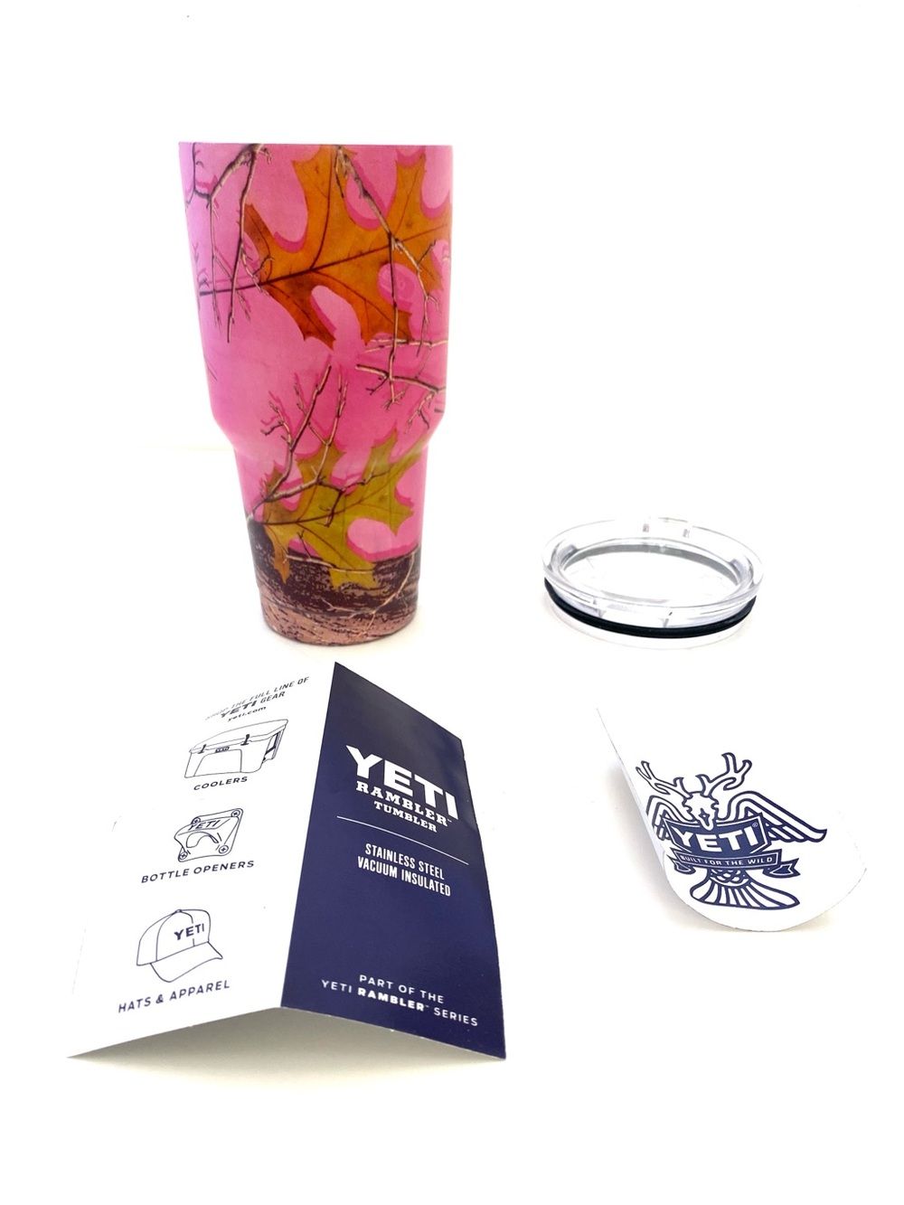 Yeti Realtree Inspired Pink Camo Design 30oz Stainless Steel Tumbler Like New
